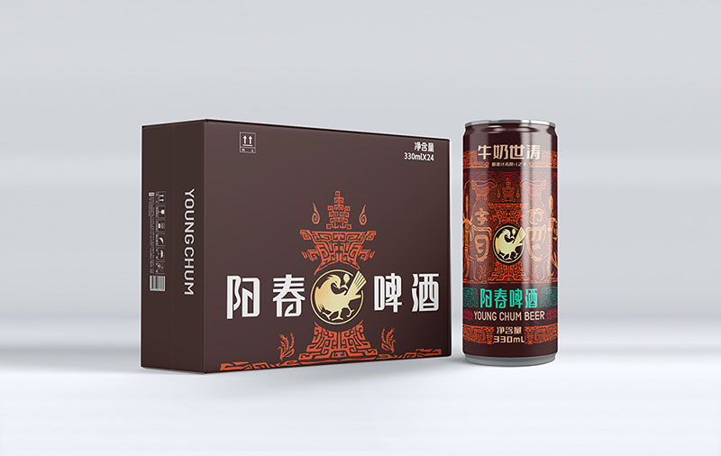 阳春啤酒牛奶世涛330ml罐装